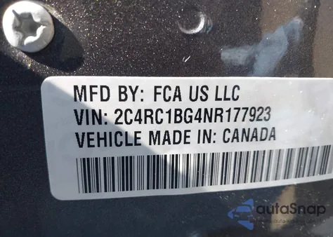 2022 Chrysler Pacifica Touring L z USA, uszkodzony, nr VIN 2C4RC1BG4NR177923